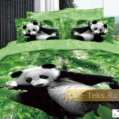 Комплект Сатин 3D ПАНДА