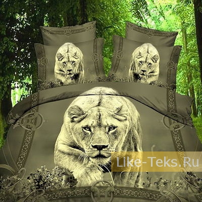 Комплект Сатин 3D ЛЬВИЦА